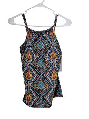Hapari Size XS (0-2) Native Print Tankini Top with Adjustable Straps, NEW w/Tag